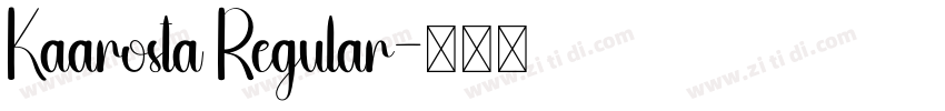 Kaarosta Regular字体转换